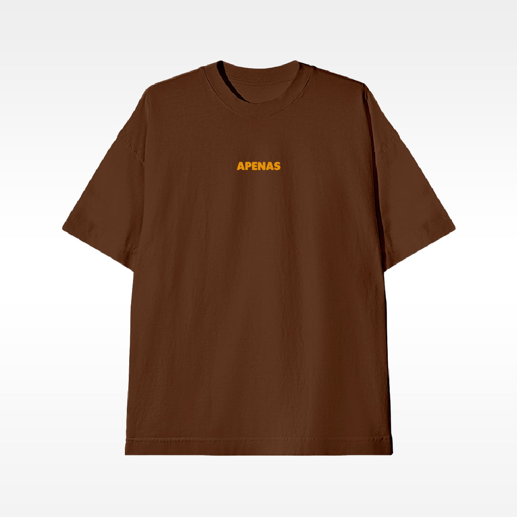 CAMISETA OVERSIZED SORTE - MARROM