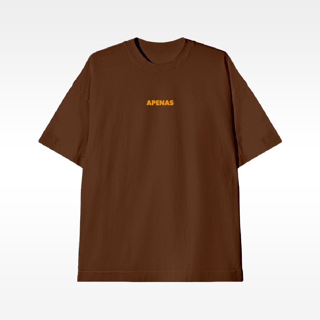 CAMISETA OVERSIZED SORTE - MARROM