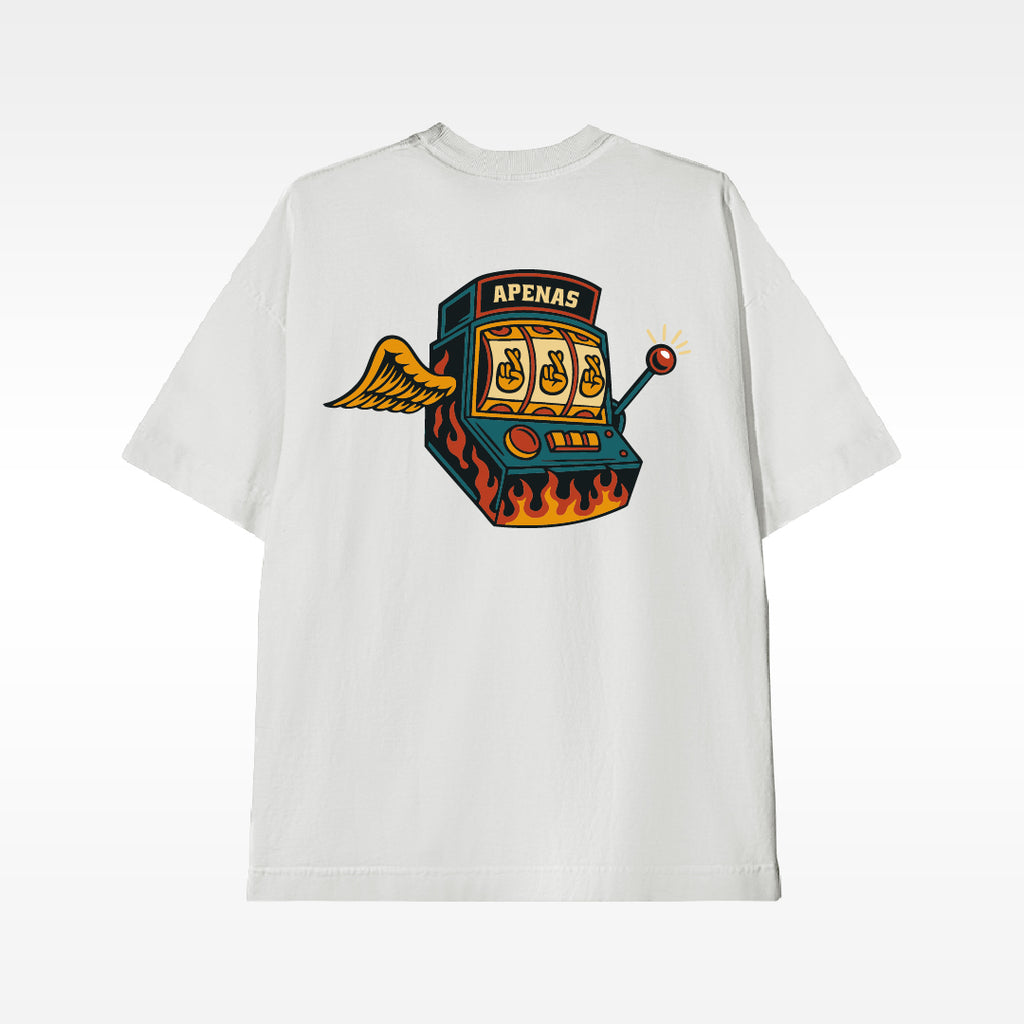 CAMISETA OVERSIZED SORTE - BRANCA