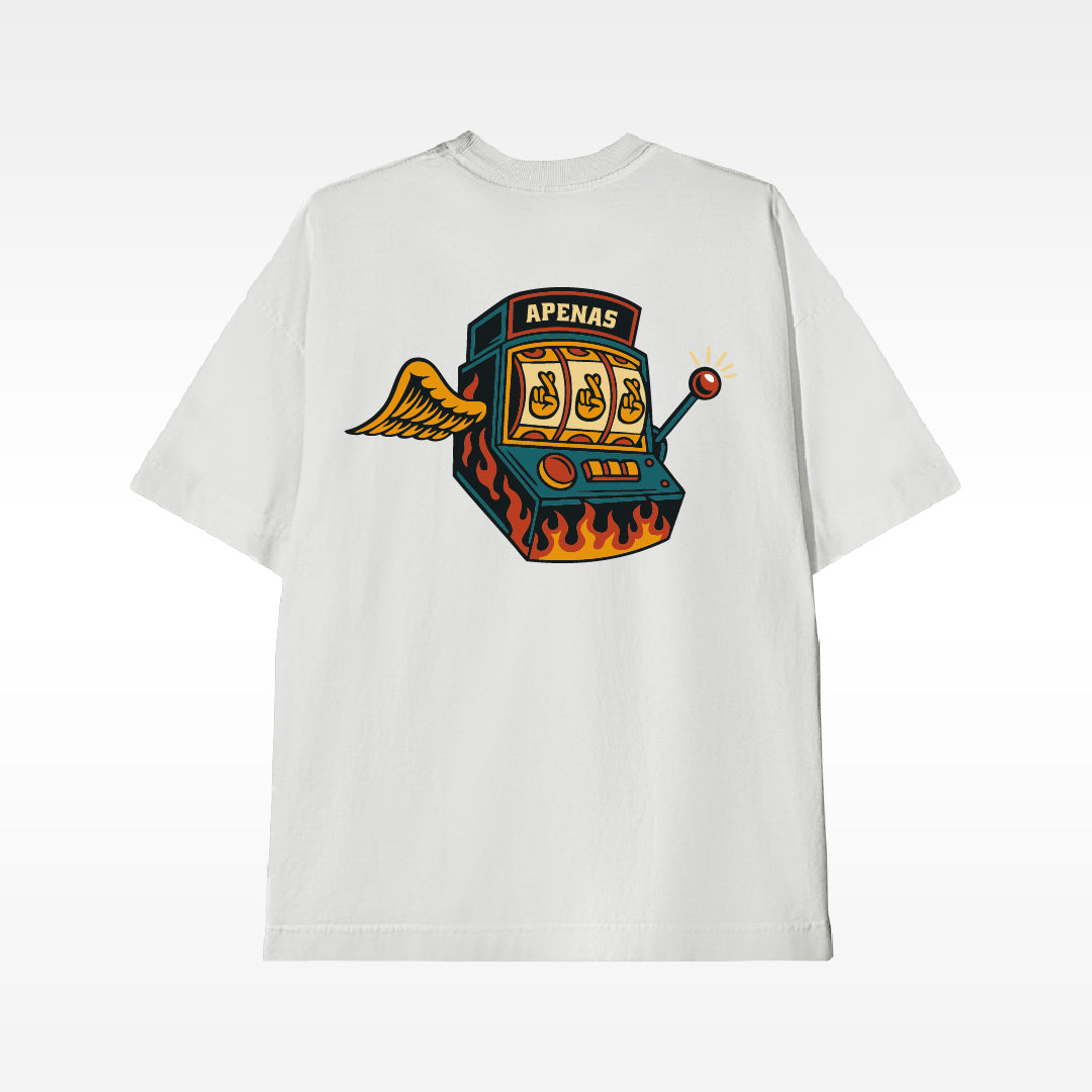 CAMISETA OVERSIZED SORTE - BRANCA